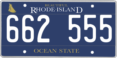 RI license plate 662555