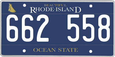 RI license plate 662558