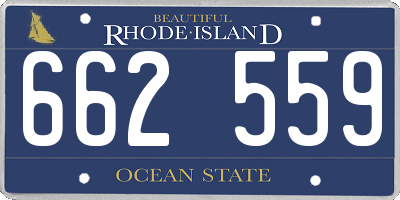 RI license plate 662559