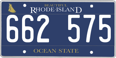 RI license plate 662575
