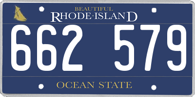 RI license plate 662579
