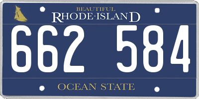 RI license plate 662584