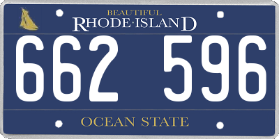 RI license plate 662596
