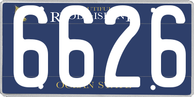 RI license plate 6626