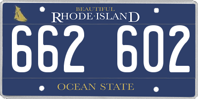 RI license plate 662602