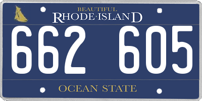 RI license plate 662605