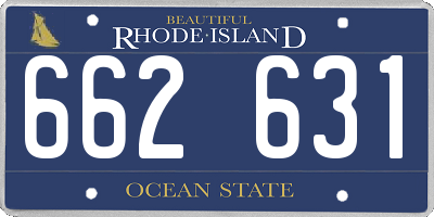 RI license plate 662631