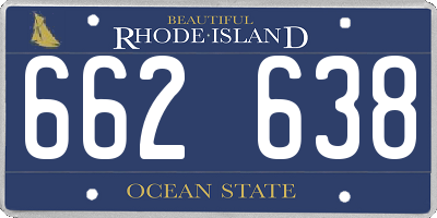 RI license plate 662638