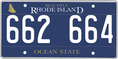 RI license plate 662664