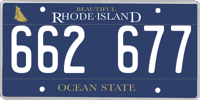RI license plate 662677