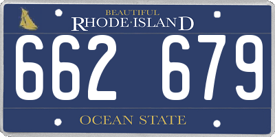 RI license plate 662679
