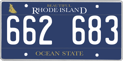 RI license plate 662683