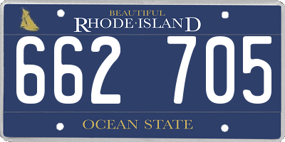 RI license plate 662705