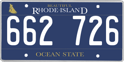 RI license plate 662726