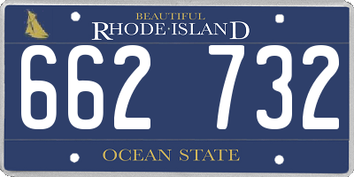 RI license plate 662732