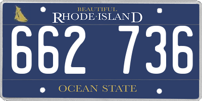 RI license plate 662736