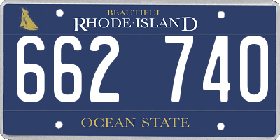 RI license plate 662740