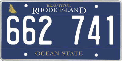 RI license plate 662741