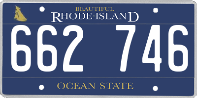 RI license plate 662746