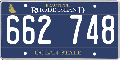 RI license plate 662748