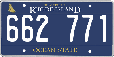 RI license plate 662771