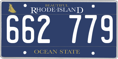 RI license plate 662779
