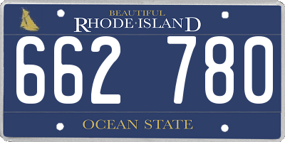 RI license plate 662780