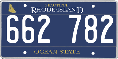 RI license plate 662782