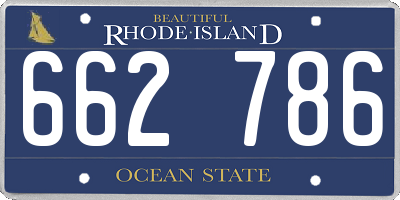 RI license plate 662786