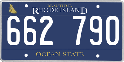 RI license plate 662790