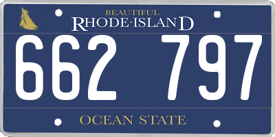 RI license plate 662797