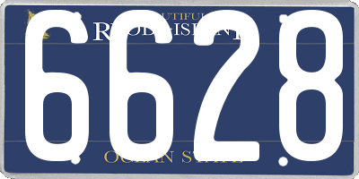 RI license plate 6628