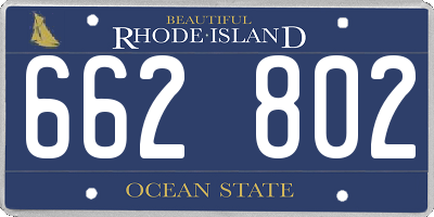RI license plate 662802