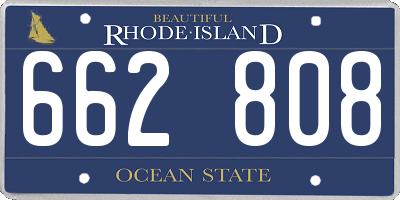 RI license plate 662808
