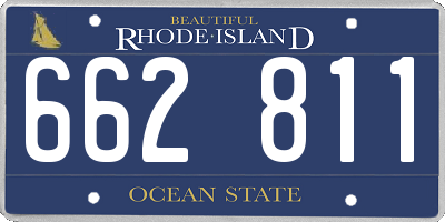 RI license plate 662811