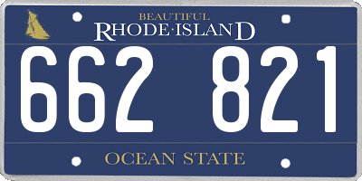 RI license plate 662821
