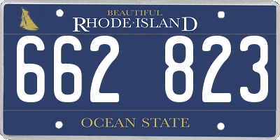 RI license plate 662823