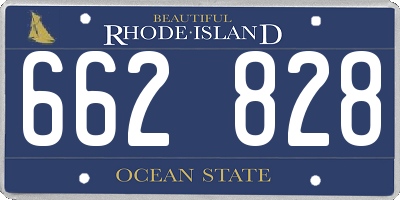RI license plate 662828
