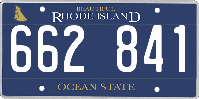 RI license plate 662841