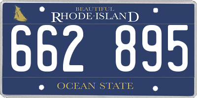 RI license plate 662895