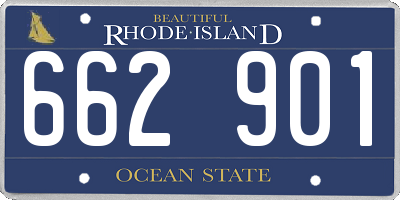 RI license plate 662901