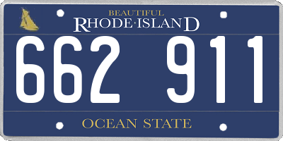 RI license plate 662911