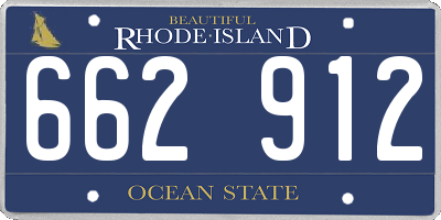 RI license plate 662912