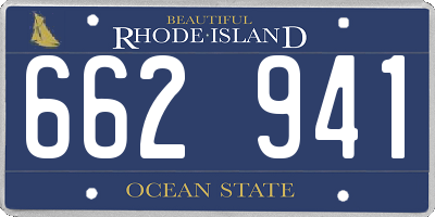 RI license plate 662941