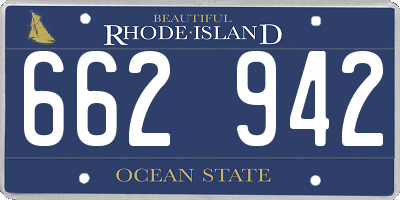 RI license plate 662942