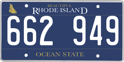 RI license plate 662949