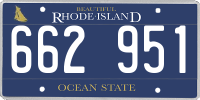 RI license plate 662951
