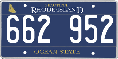 RI license plate 662952