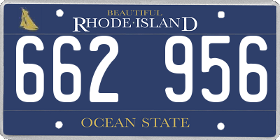 RI license plate 662956