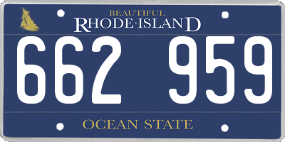 RI license plate 662959